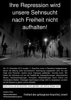 Ihre Repression wird unsere Sehnsucht nach Freiheit nicht aufhalten!