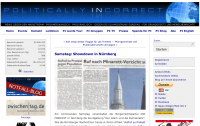 Screenshot desultrarechten Islamhassblogs „Politically Incorrect“