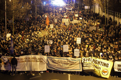 Demonstration gegen Legida