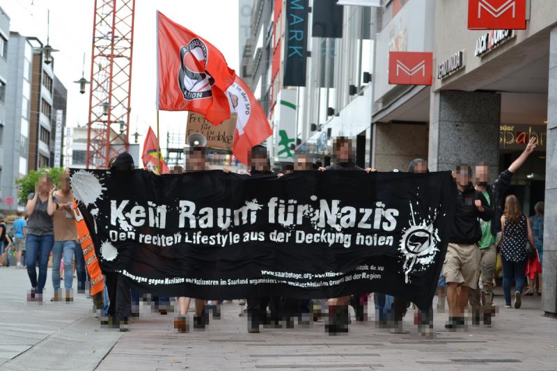 Spontandemo Bahnhofstraße Saarbrücken