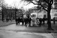 the demonstration reached the Votiv church