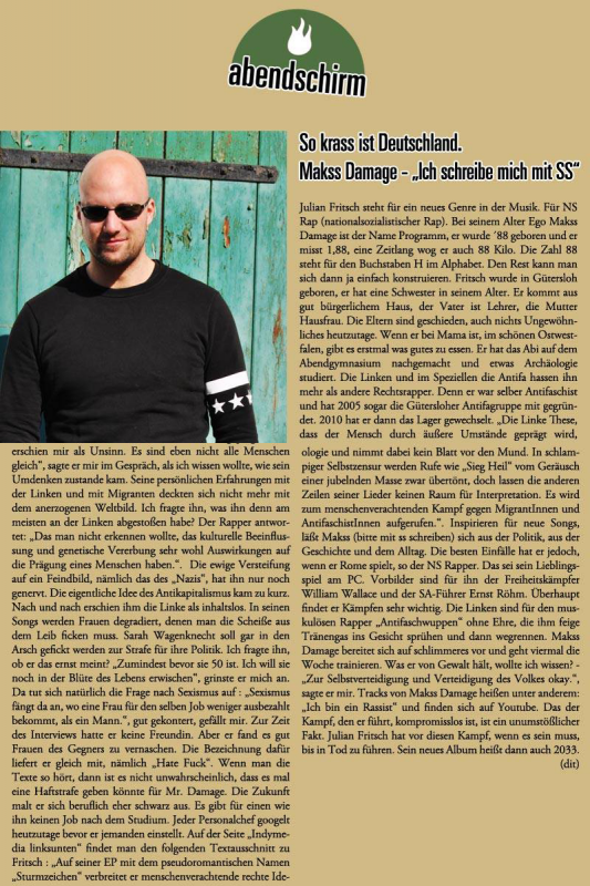 02 - Abendschirm - Melanie Dittmer - Interview - Makss Damage - Julian Fritsch