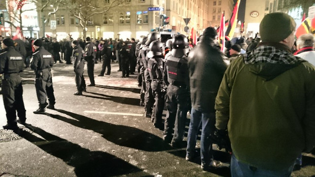 Pegida und Gegenprotest