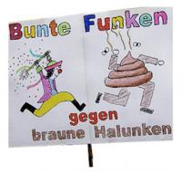 Bunte Funken gegen braune Halunken