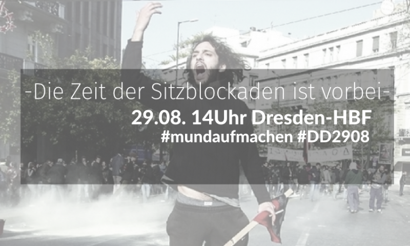 Demo "Die Zeit der Sitzblockaden sind vorbei"