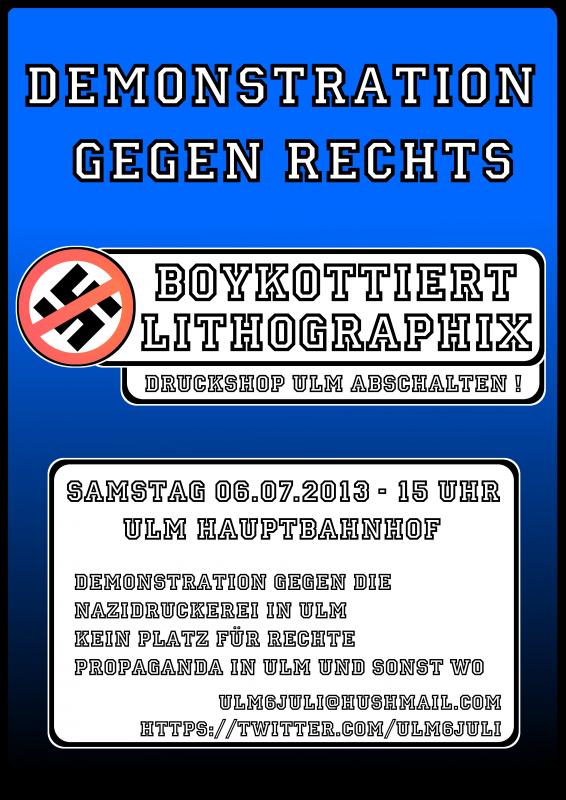 Demonstration gegen Lithographix