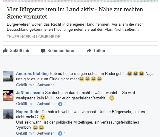 Bürgerwehr inaktiv? Intern gibt man sich belustigt und sieht die fehlende Aufmerksamkeit eher positiv.