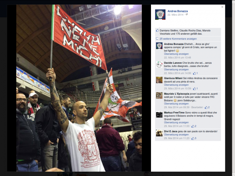 Andrea Bonazza im Eishockey-Stadion