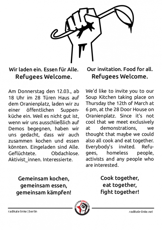 Flyer der Suppenküche