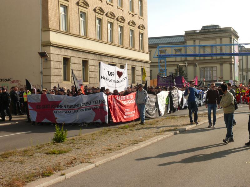 Demonstration des Bündnisses „Kein Grund zum Feiern“ Bild Nr. 2