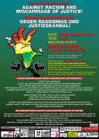 Poster: Gegen Rassismus und Justizskandal