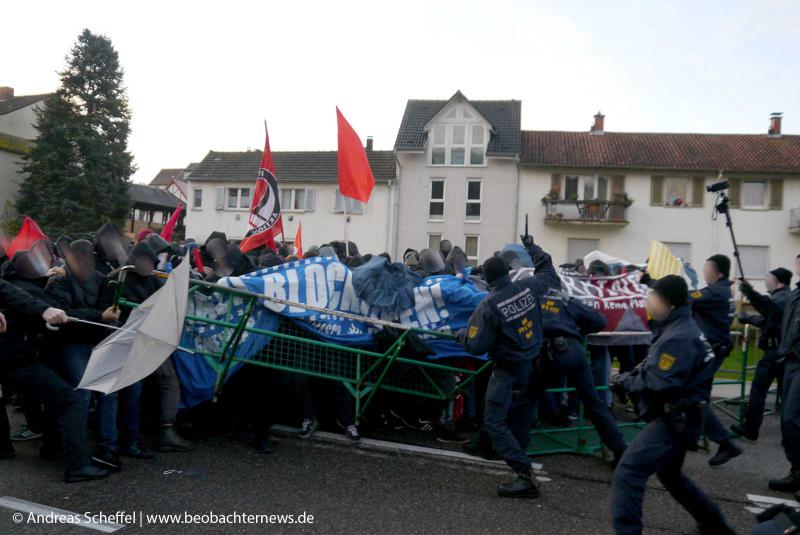 Widerstand gegen NPD Bundesparteitag in Weinheim 12