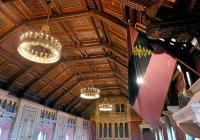 Kündet von einer einstmals progressiven Tradition: Fahne der Urburschenschaft im Festsaal der Wartburg bei Eisenach.