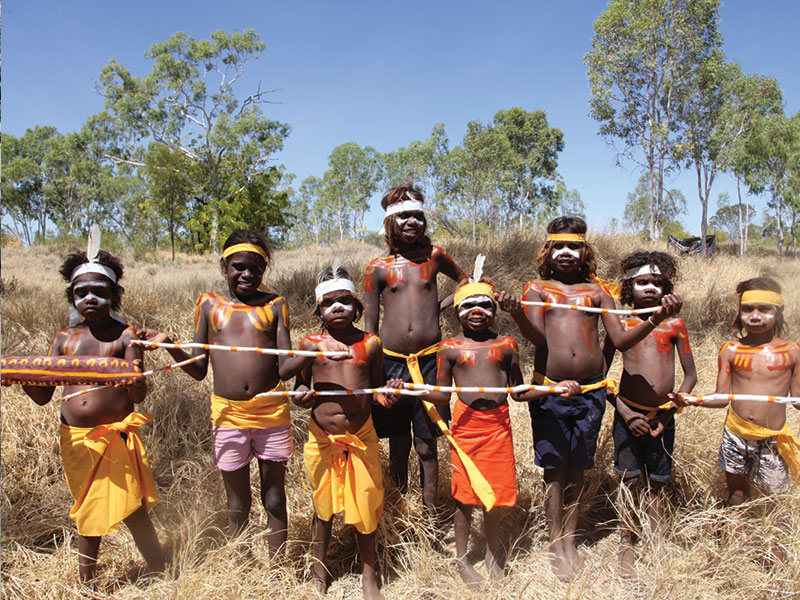 Young girls' ceremonial dance