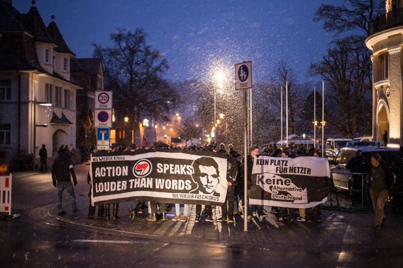 Protest gegen die "Alternative für Deutschland" in Heidenheim