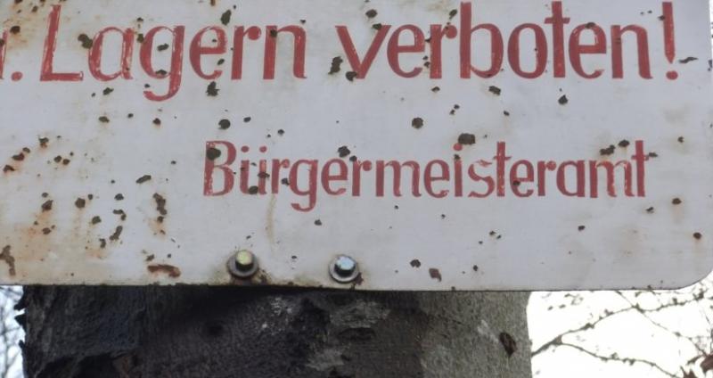 lagern verboten