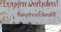 lagern verboten