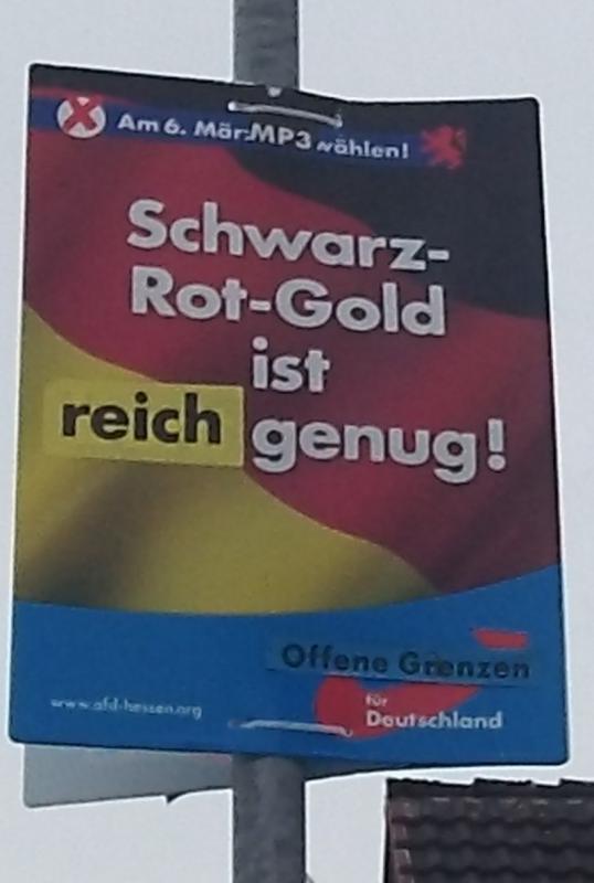 Schwarz-rot-gold ist reich genug!