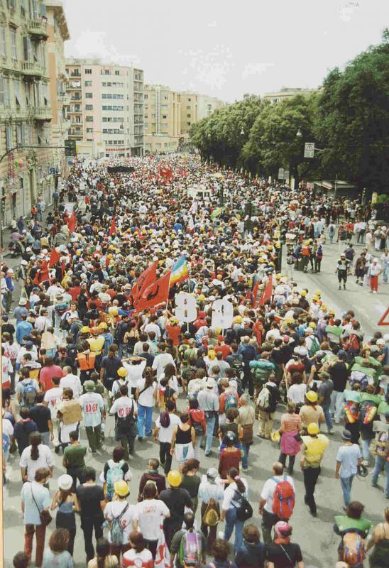 Demonstration vom Stadion Carlini (Foto: Azzoncao)