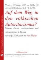 Karl Pfeifer: Auf dem Weg in den völkischen Autoritarismus? Extreme Rechte, Antiziganismus und Antisemitismus in Ungarn