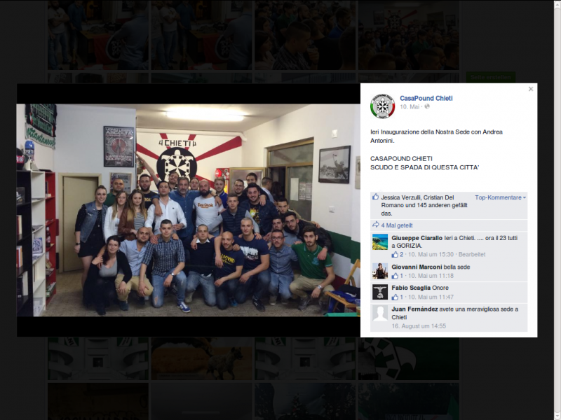 Screenshot: Chieti, Einweihung des CasaPound Sitzes III