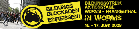 Wormser Bildungsstreik Banner