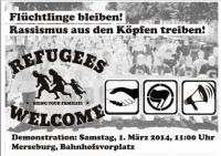 Flüchtlinge bleiben!