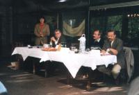 Pressekonferenz mit Susanne Kolb (l.), Harry Peters (2.v.r