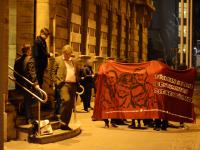 Protest gegen eine Veranstaltung des "Compact-Magazins" in Leipzig