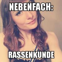 Melanie Schmitz, Nebenfach: Rassenkunde