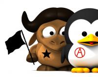 gnu und tux, die alten anarch@s...