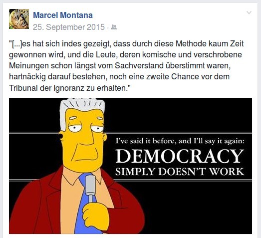 Marcel Grauf, Antidemokrat, 25.09.2015