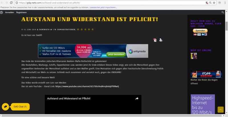 GDG-Netz: Aufstand und Widerstand ist Pflicht