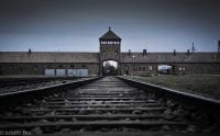 The one way track to Auschwitz-Birkenau, the Nazi concentration and extermination camp.