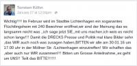 Facebook-Post von Torsten Köhn