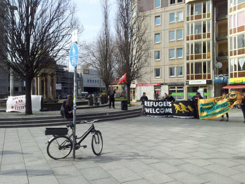 Spontandemonstration zum Brandanschlag in Tröglitz 1