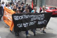 Antirassitische Spontandemo zum Bahnhof