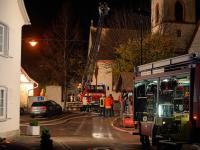 Feuer in der evangelischen Kirche in Eimeldingen