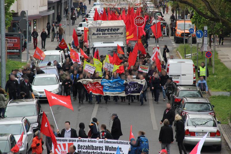 antikapitalistischer Block auf der DGB-Demo