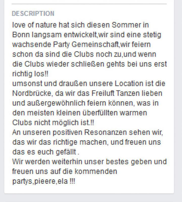 [0] „Love of Nature“ Beschreibung auf Fb