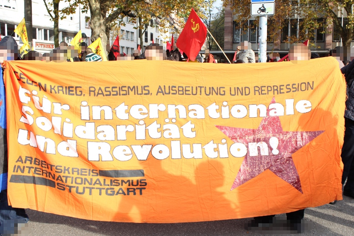 Für internationale Solidarität und Revolution!