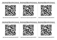 QR-Code-Matrix mit Text.