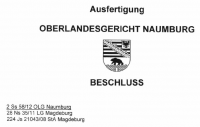 OLG Naumburg Beschluss