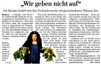 Pressebericht in der Ostseezeitung zur Attacke auf das hoch gesicherte AgroBioTechnikum im Juli 2011