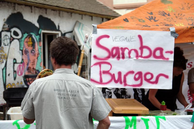 Große Laster und vegane Burger