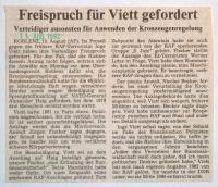 Freispruch für Viett gefordert - 11. August 1992