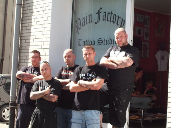 Tätowierer und Supporter von "Pain Factory" in Duisburg-Homberg