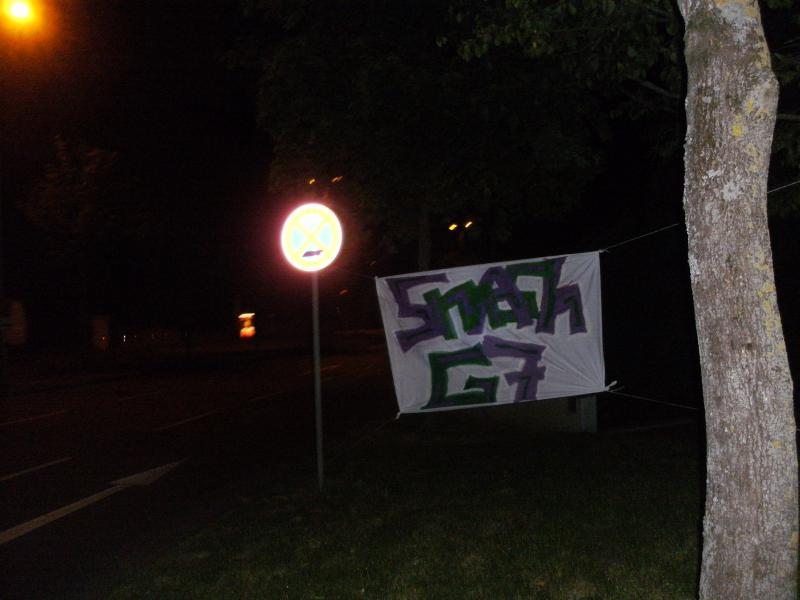 Transparent-Aktion gegen G7 in Pforzheim 5