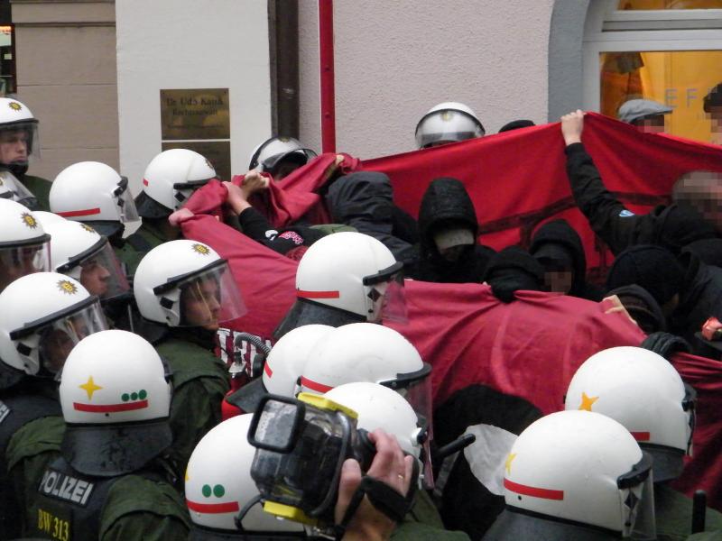 Antifaschistische Demonstration am 14. November 2009 in Freiburg