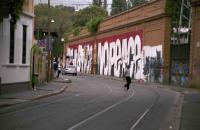 via Bramante, Milano 2001,  Carlo Giuliani Graffiti, (Foto: Azzoncao)